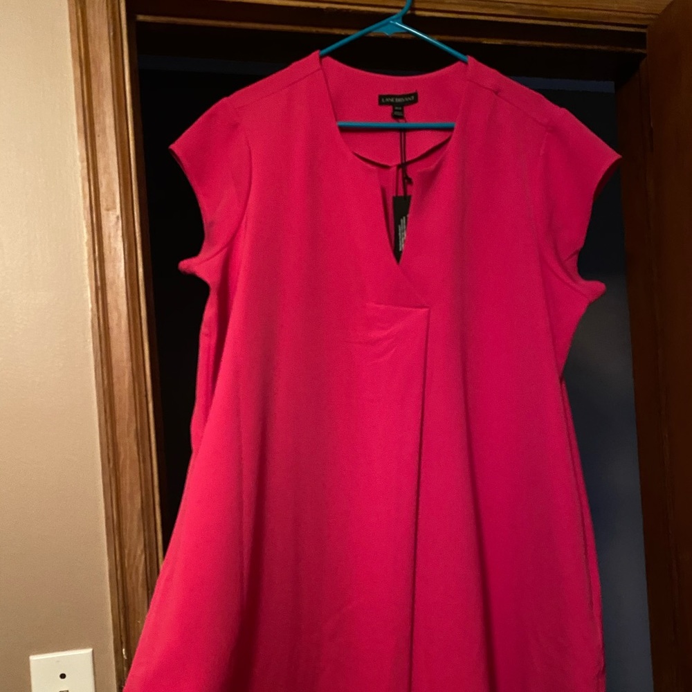 NWT Lane Bryant *hot pink* dress with pockets!
